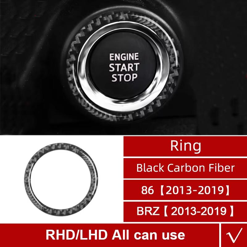 

For Subaru BRZ Toyota GR86 2013-2019 Carbon Fiber Engine Start Stop Button Trim Sticker Car Interior Tuning Decor Accessories