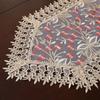 Lace Table Runner Floral Embroidery Fabric Rustic Table Runners Elegant Chic Table Transparent Cover for Home Dining Room Tabletop Decor Wedding