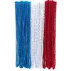 24pcs 33 Inch Metallic Hot Pink Bead Necklaces Bulk Round Beaded Necklaces Costume for Mardi Gras Party Christmas Festive Events