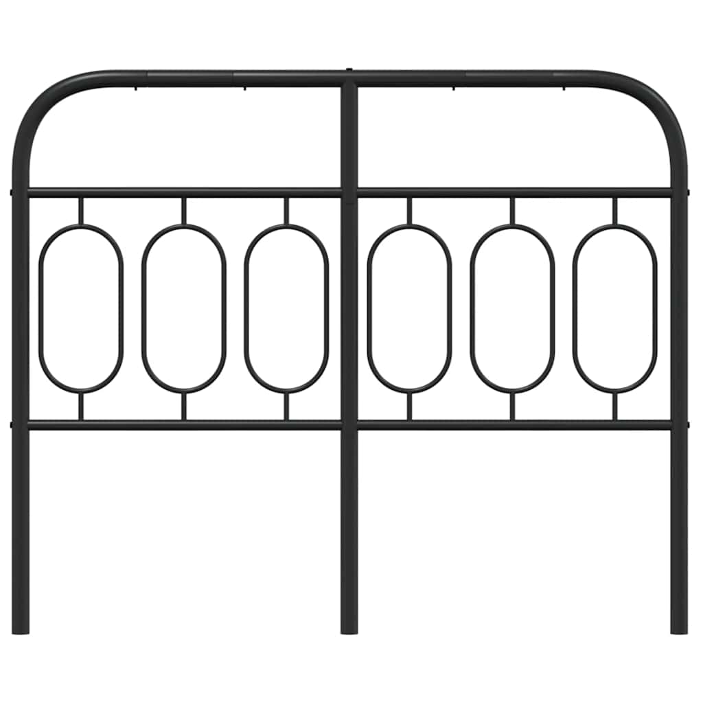 Vidaxl Metalowe Wezgłowie, Czarne, 120 Cm