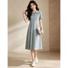 D.F.DEAR Women's French Polo A-Line Midi Dress
