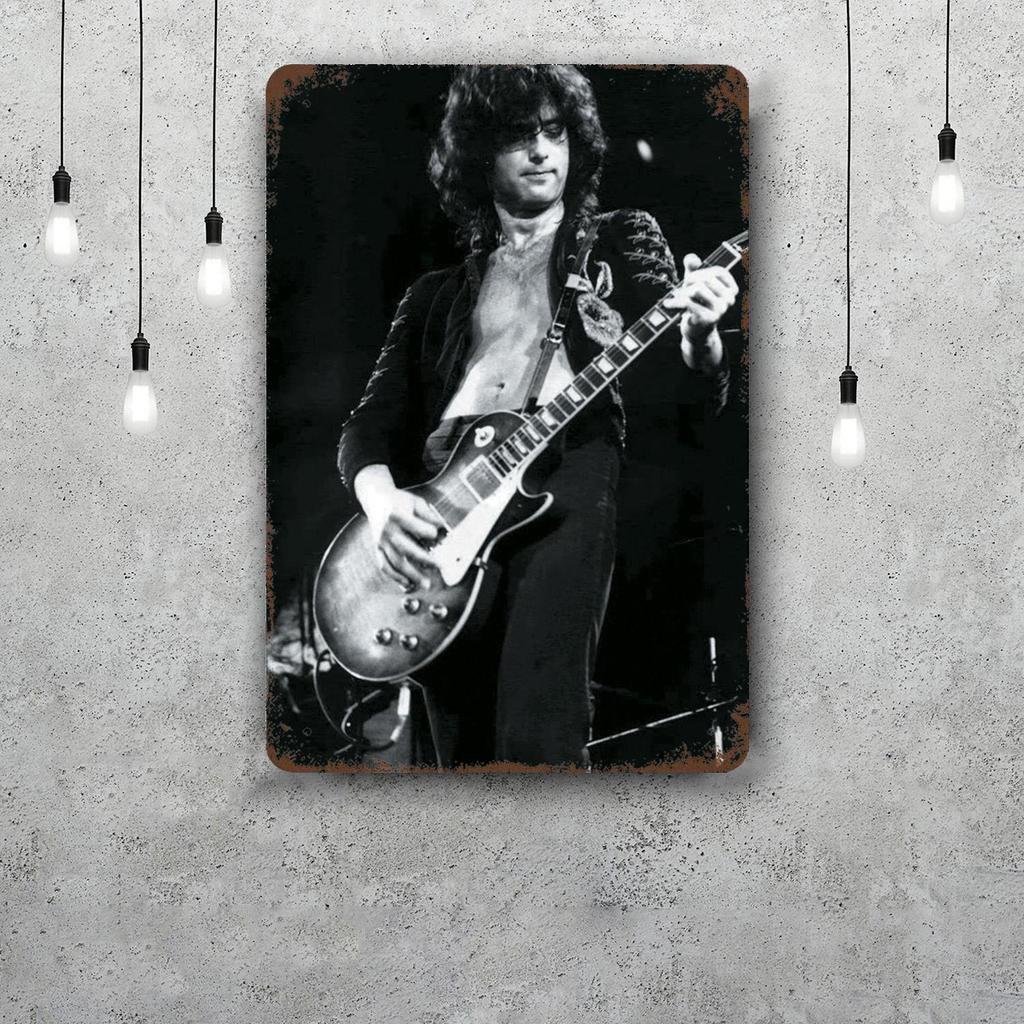Jimmy Page Metal Signs Wall Decor Vintage Tin Signs Captain Metal Poster Decor for Bar Pub Club Wall Decoration
