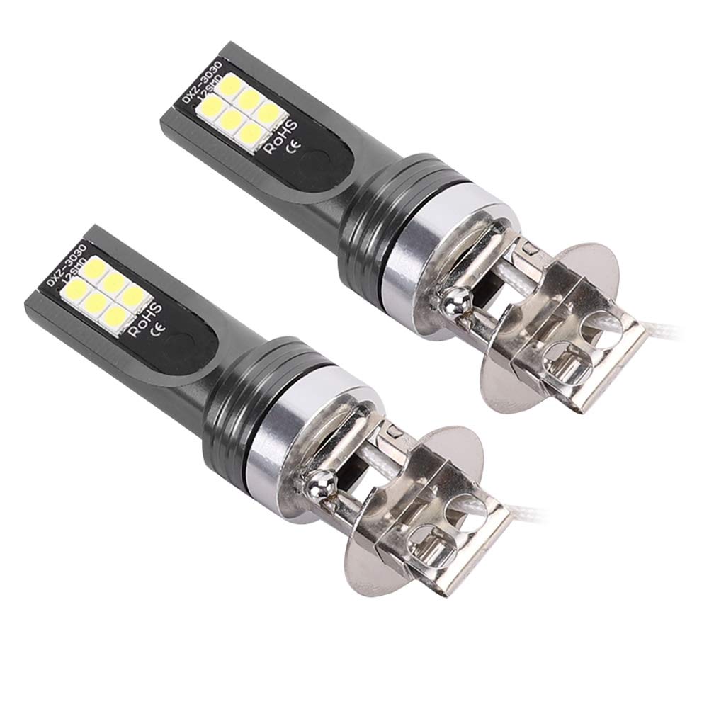 פנס ראש LED, פנס ראש לרכב חוסך אנרגיה, DC12V-24V 12LED 2525 H3 פנס ראש, נורת פנס ראש H3 DC12V-24V לבן 6500K-7500K