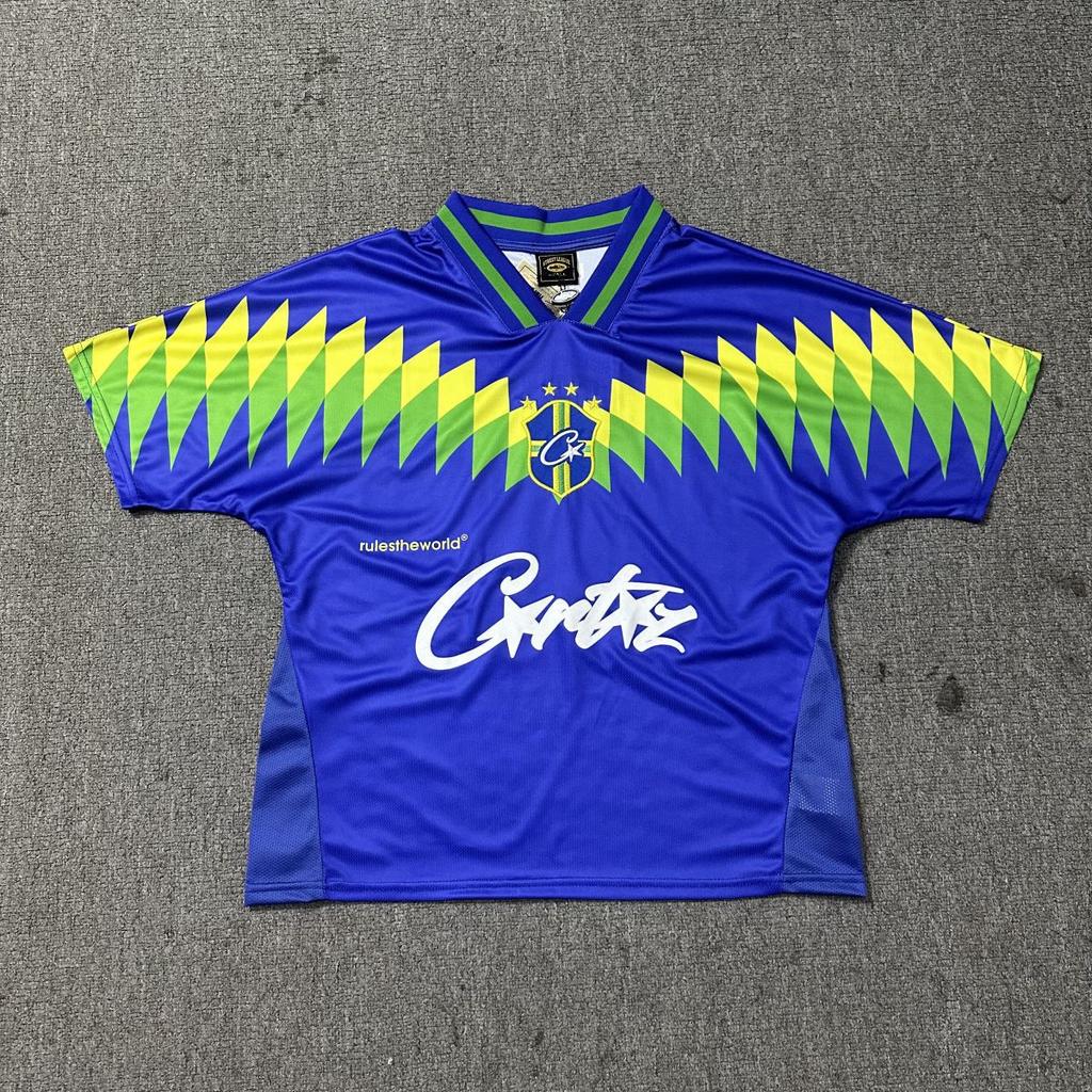 European and American High Street Trendy Brand Alcatraz Sports Short-sleeved T-shirt Football Uniform Breathable Polo Shirt Couple Outfit