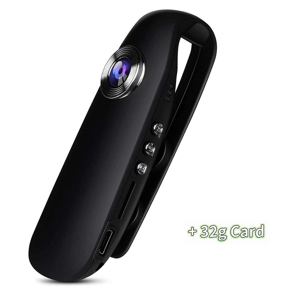 1080P Full HD Cycling Video Recorder with Back Clip Portable Law Enforcement Recorder Motion Activate Loop Recording Camera