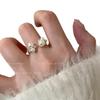 Pearl Stacking Open Ring: Elegant Women's Light Luxury Decorative Index Finger Ring with Exquisite Niche Design