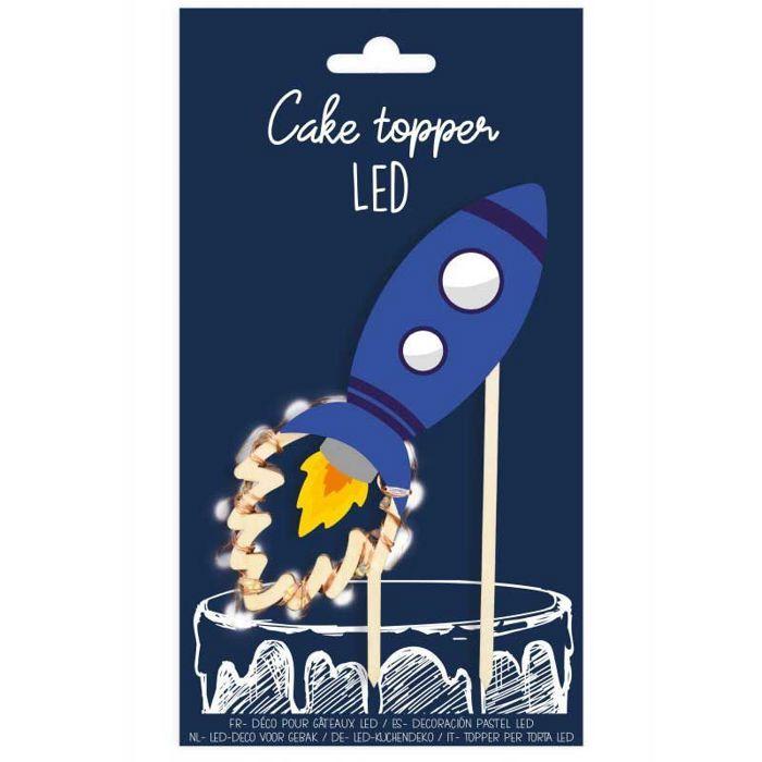 LED Rocket Cake Topper