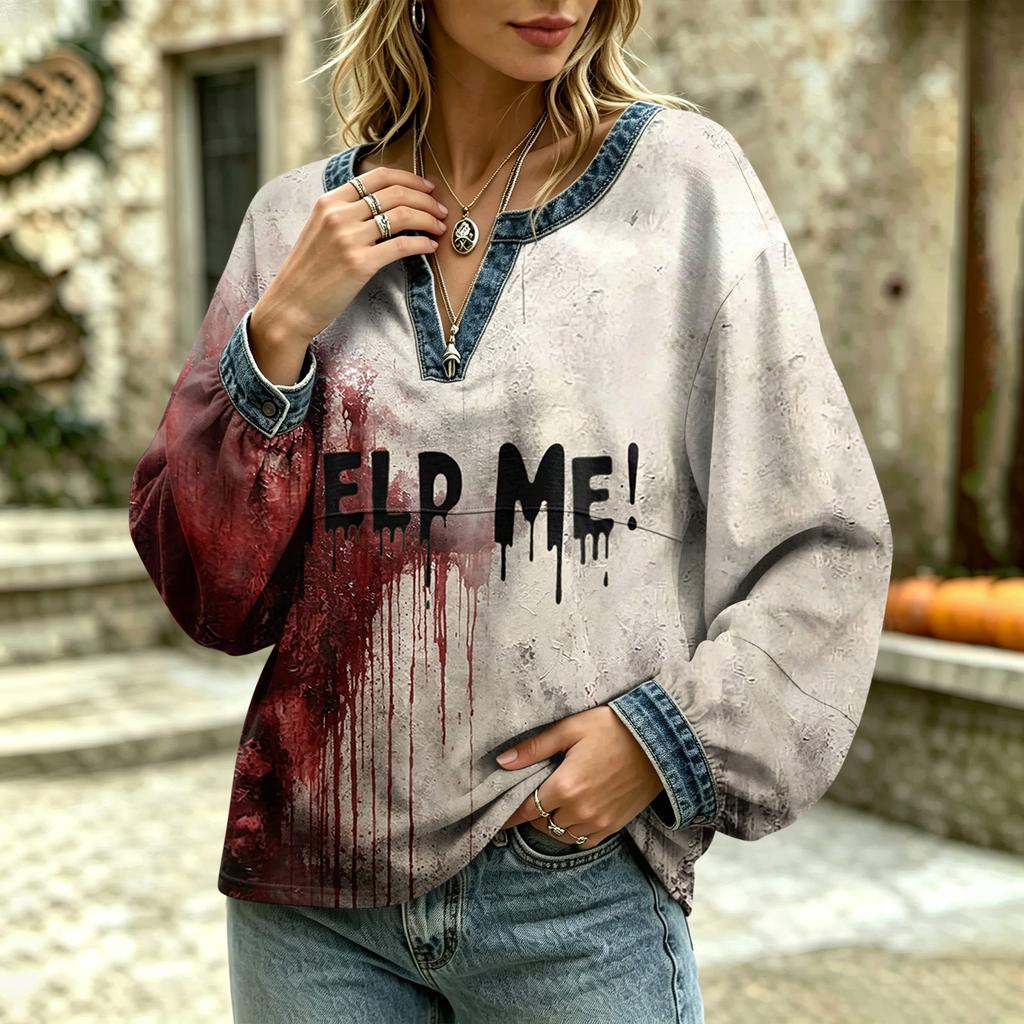 Women's Casual Long Sleeve Top with Fashionable Design for Everyday Wear