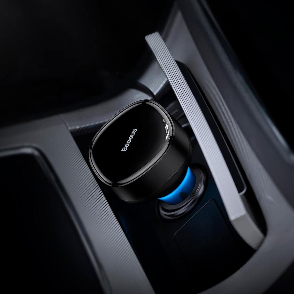 2in1 Car Charger 33W 2x USBC Enjoyment Black