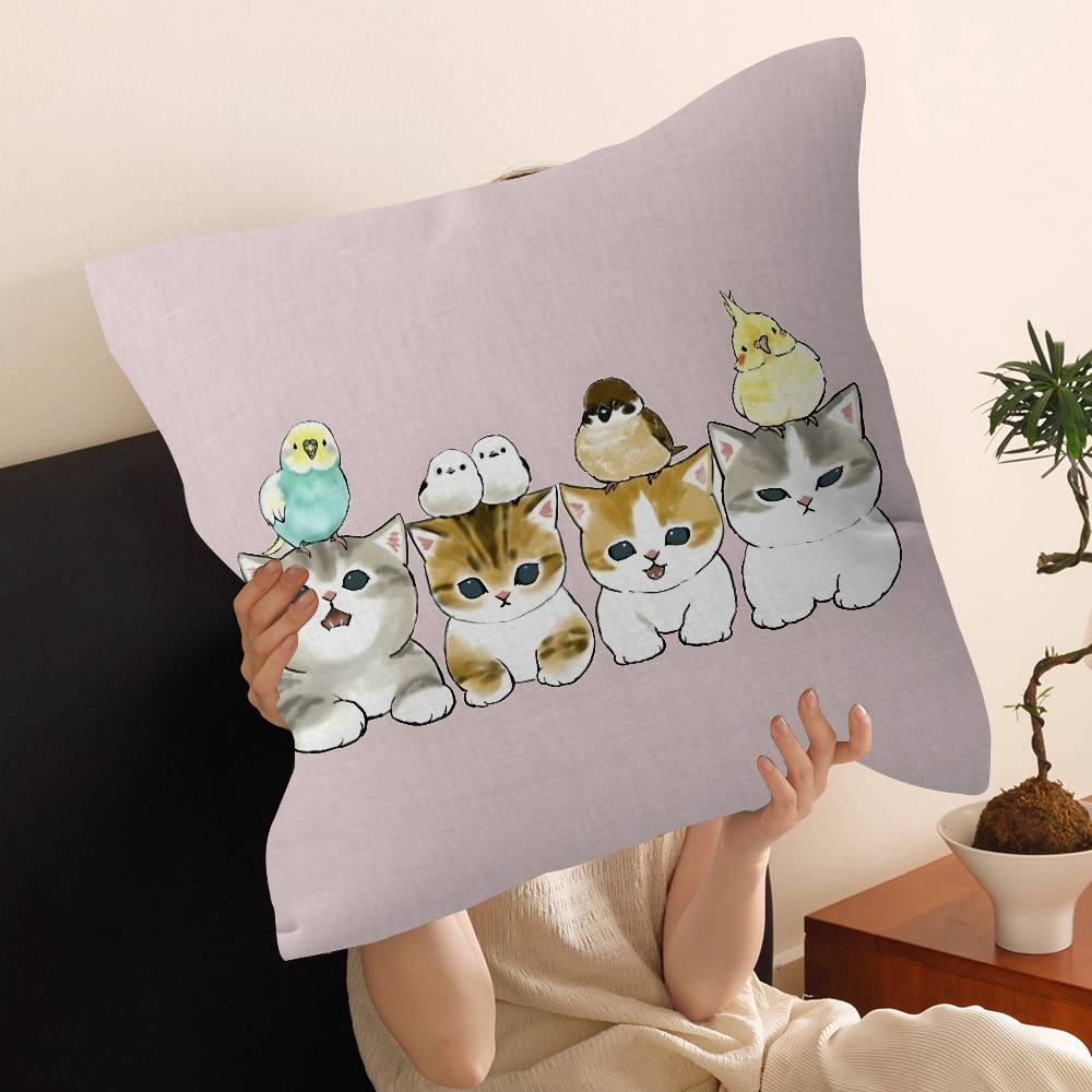 Fashion Luxury Cute Mofusand Cat Cushion Cover Pillow Cover Decor Pillowcase Printed Cushion Case For Couch