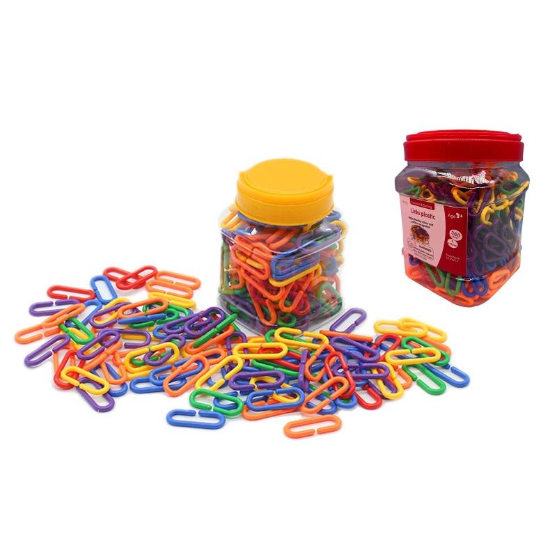 3D Puzzle Geometry Chain Buckle Building Set Toy Learning Teaching Aid Shape Learning Toy Preschool Counting Toys