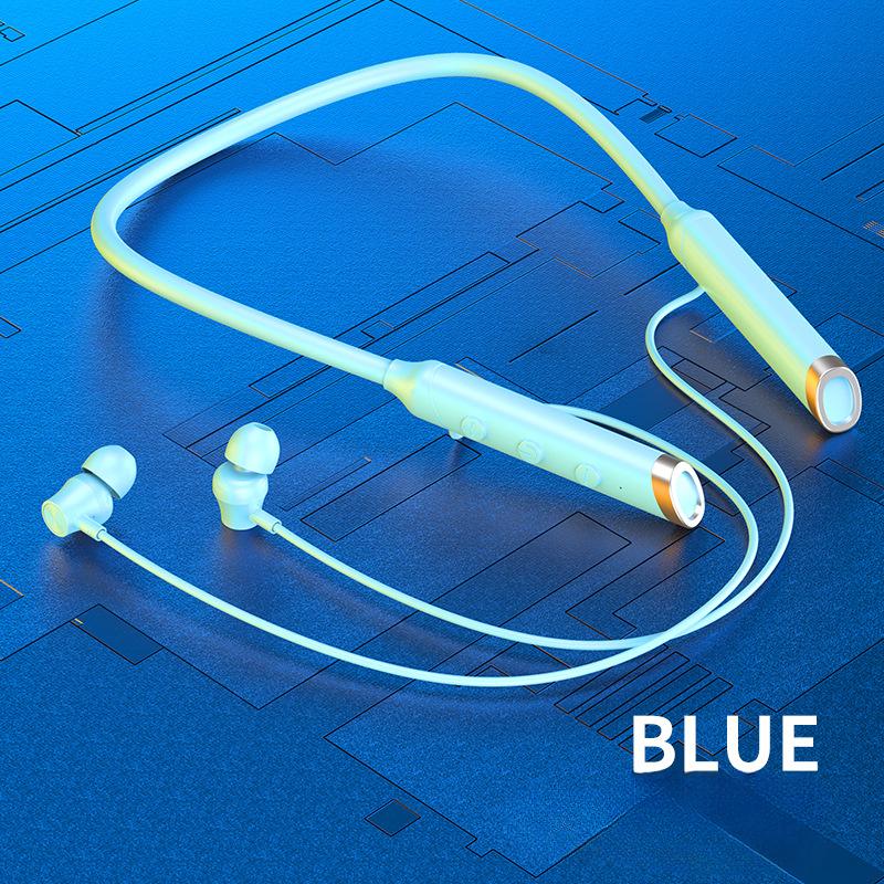 Bluetooth Wireless Earphones Hanging Around The Neck for Sports Binaural In-ear Neck Hanging Long Standby with Magnetic Voice Assistant