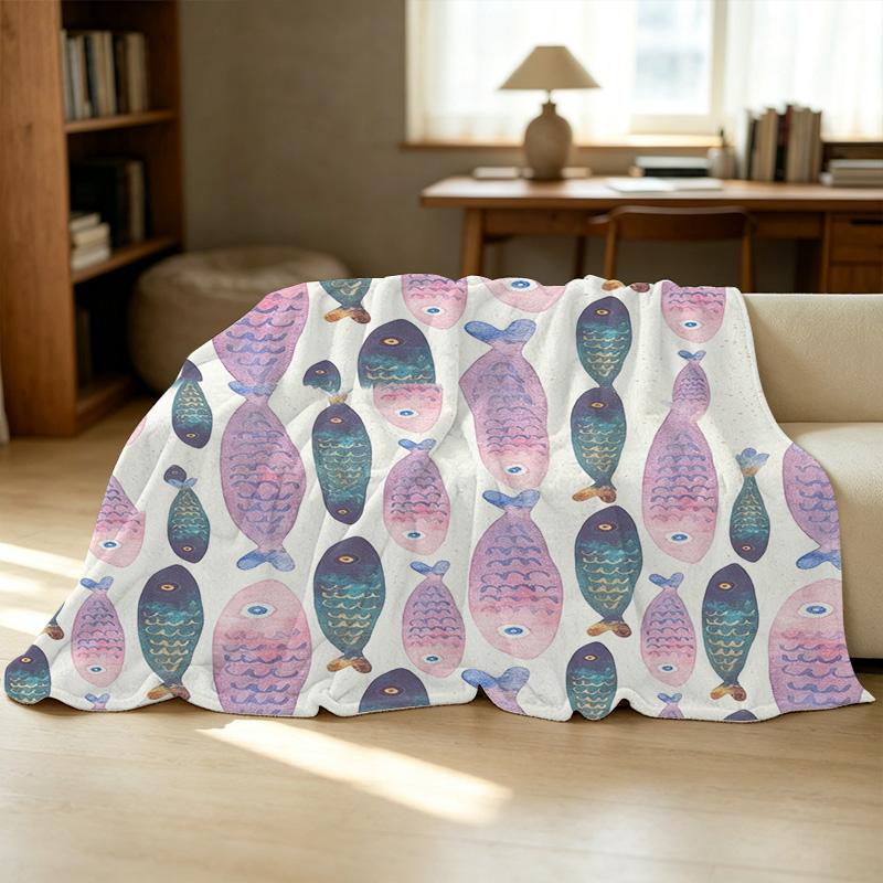 Minimalist Solid Flannel Blanket Soft Skin-Friendly Warm Throw, Perfect for Home, Leisure, Halloween & Christmas Cozy Decor