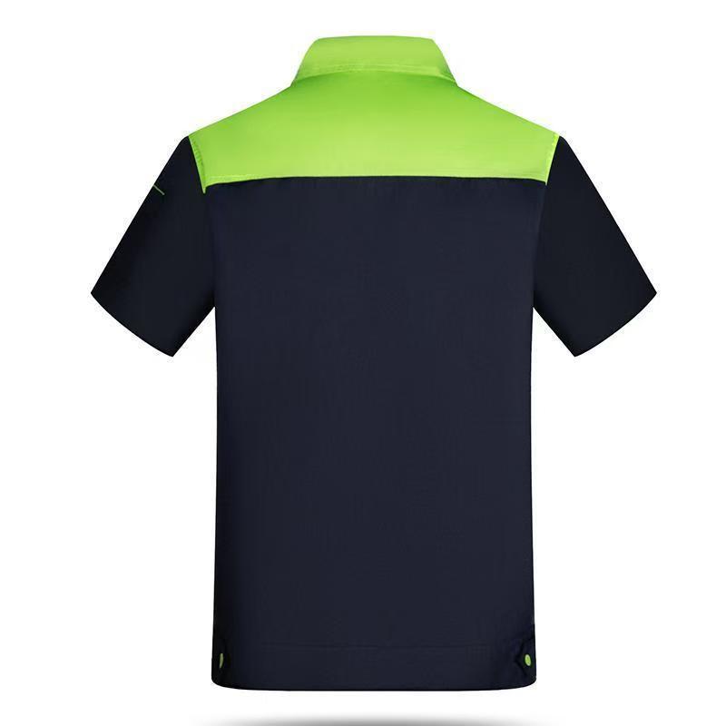 Custom Short Sleeve Workwear Set for Auto Repair and Construction - Wear-Resistant Labor Protection Clothing
