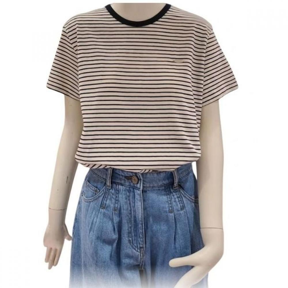 Cc CollecT. STripe Half Sleeve T shirT  C262psm133 navy/55