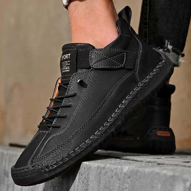 Fashion Handmade Leather Men Shoes Casual Slip On Loafers Breathable   Men Flats Plus Size luxury designer shoes  zapatos hombre