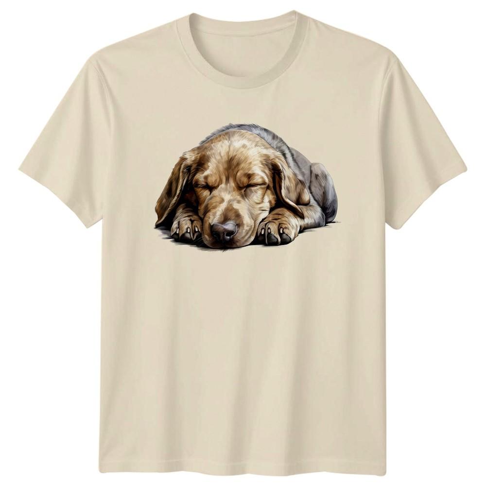 Sleeping Puppy Dog Animals Unisexs TShirt Unisexs Graphic Tee Relaxed Unisex Top
