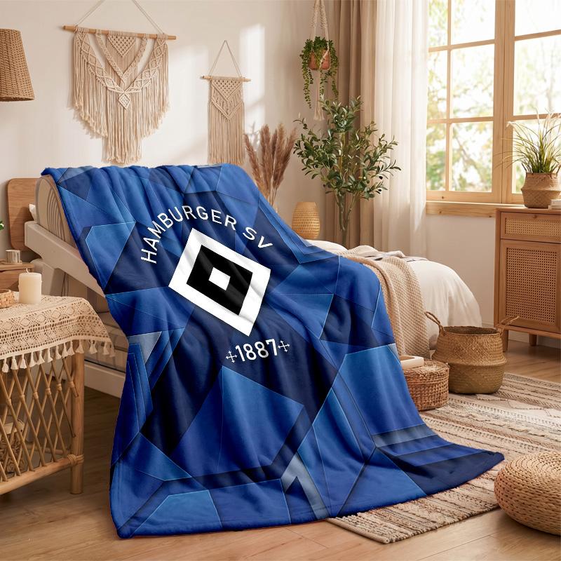 Hamburger SV Football Print Flannel Blanket Soft Warm Sofa Bed Throw Blanket For Home Office Bedroom