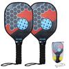 Pickleball Paddles Set of 2 Wooden Pickleball Rackets with Balls and Mesh Storage Bag for Beginners