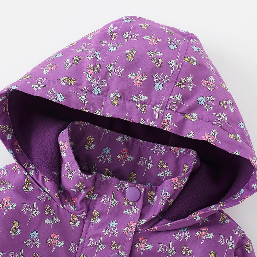 Girls Long Sleeve Zip-Up Hooded Cardigan Jacket Outerwear for