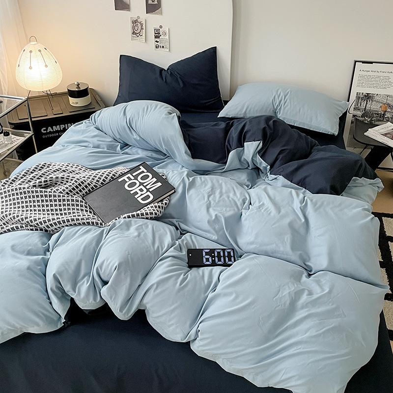 Solid Color Set of Bed Linens Including a Flat Sheet, Fitted Sheet, and Pillowcases