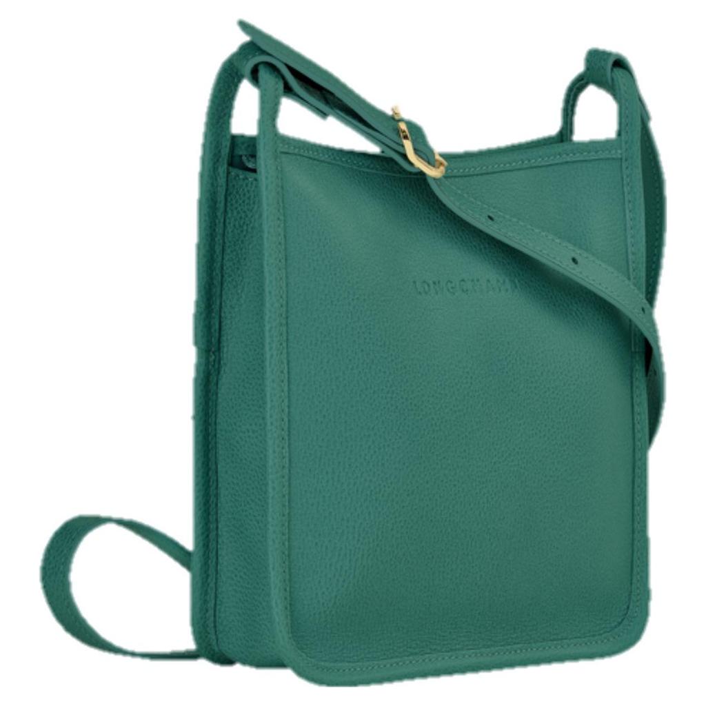 Longchamp Le Foulonné Serie Elegante Subtil Strukturierte Leder Schultertasche Crossbody Kleine Damen Taschen Hellblau 10138021139