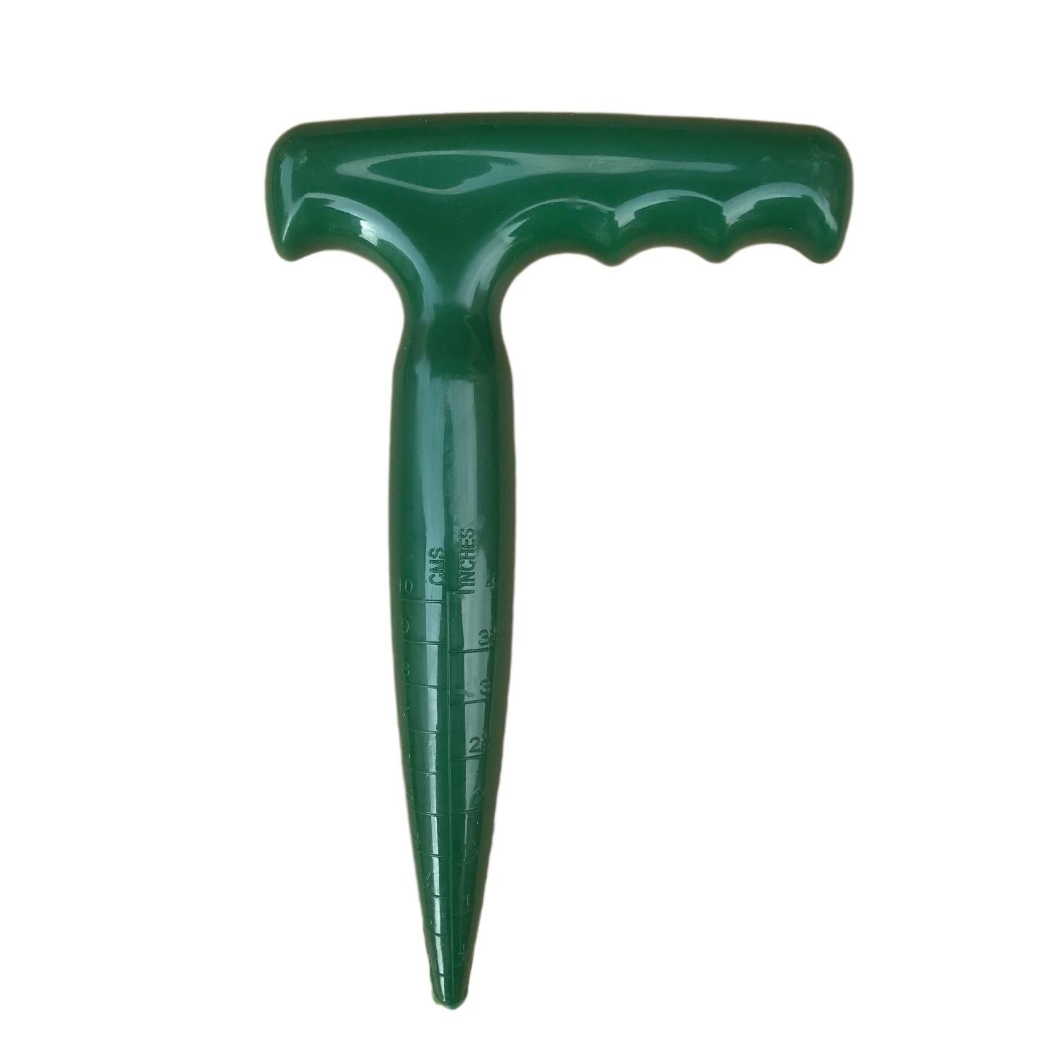 

Пластмасовий дирокол Інструмент для копання Садівництво Посадка квітів Прополка зелений