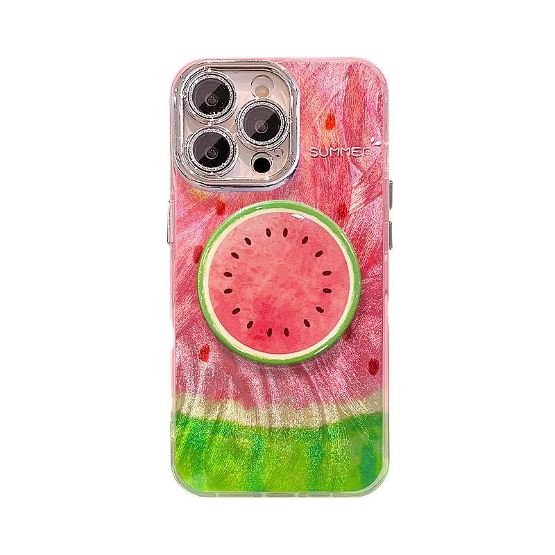 The Xigua Stand Is Suitable for Apple 16 Pro Max Phone Cases, 15 Precision Hole Magnetic Feather Yarn 13, Niche 14, Premium Feel, 11