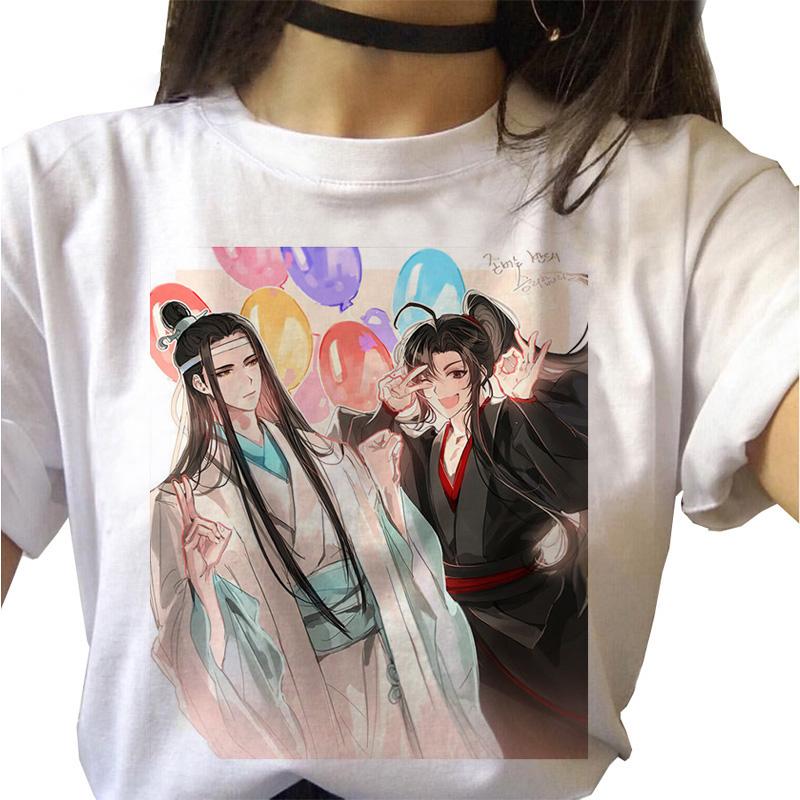 

Жіноча футболка Harajuku Mo Dao Zu Shi Forget Envious Жіночі футболки Милі літні футболки з короткими рукавами Одяг Топи XXXL білий