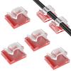 50pcs Self Adhesive Wire Clips Cable Management Clips Cable Organizers Sticky Cord Holder for TV PC Laptop Ethernet Cable Home