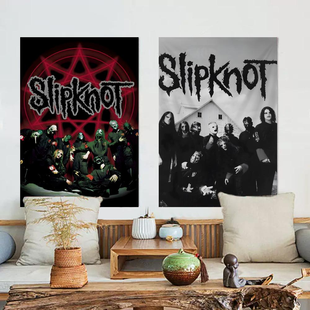 Rock Band Sslipknotses Tapestry Microfiber Wall Hanging For Bedroom Living Room Decor Outdoor Festival Garden Bar Background