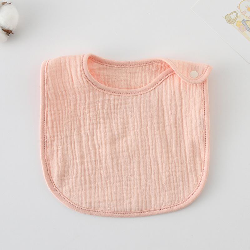 Crepe Six-Layer Solid Color All-Cotton Newborn U-Shaped Bib