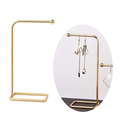 Schmiedeeiserne Ohrringe Schmuckorganisator Geometrisches Armbandregal Einzelhandelsständer Schmuckfotografie Displayständer Ornament