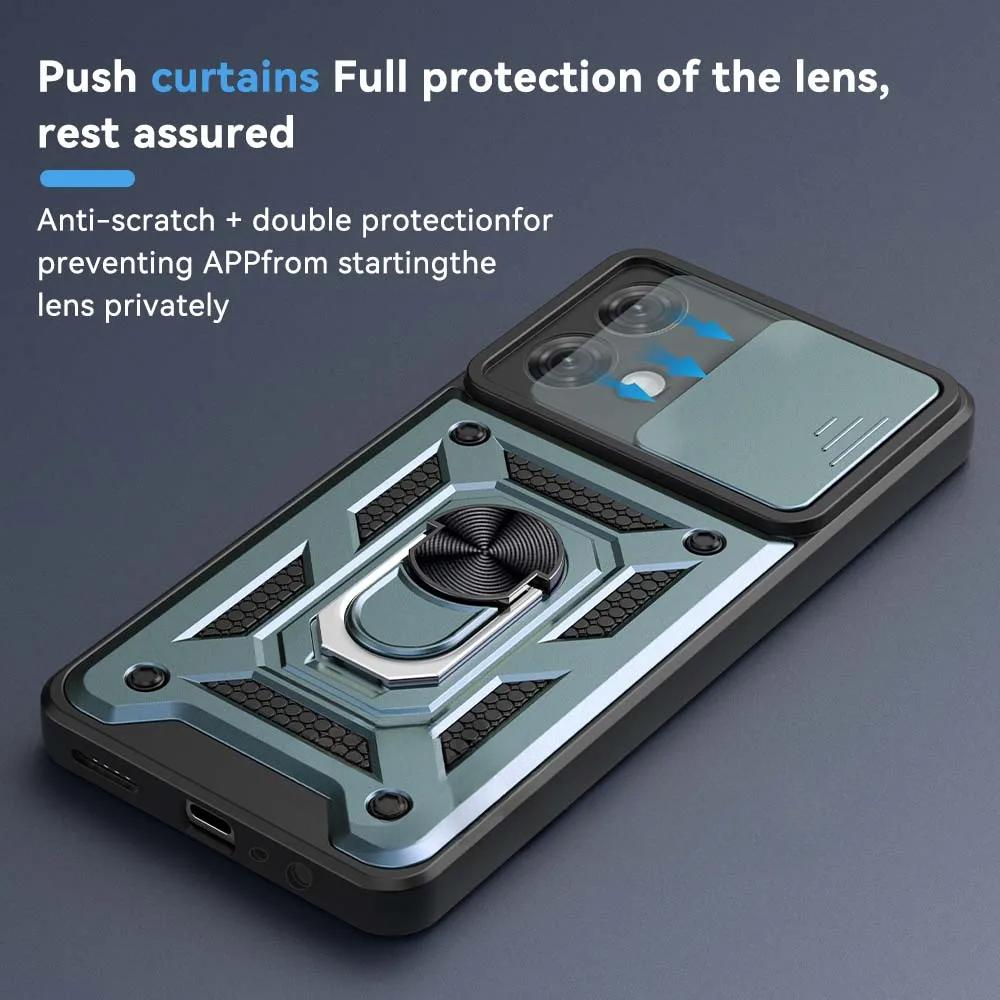 Armor Case For Motorola Mote G86 G56 G15 G05 G85 G75 G55 G35 edge 60 Fusion 60 Pro 60 Stylus 5G Ring Holder Lens Protect Cover