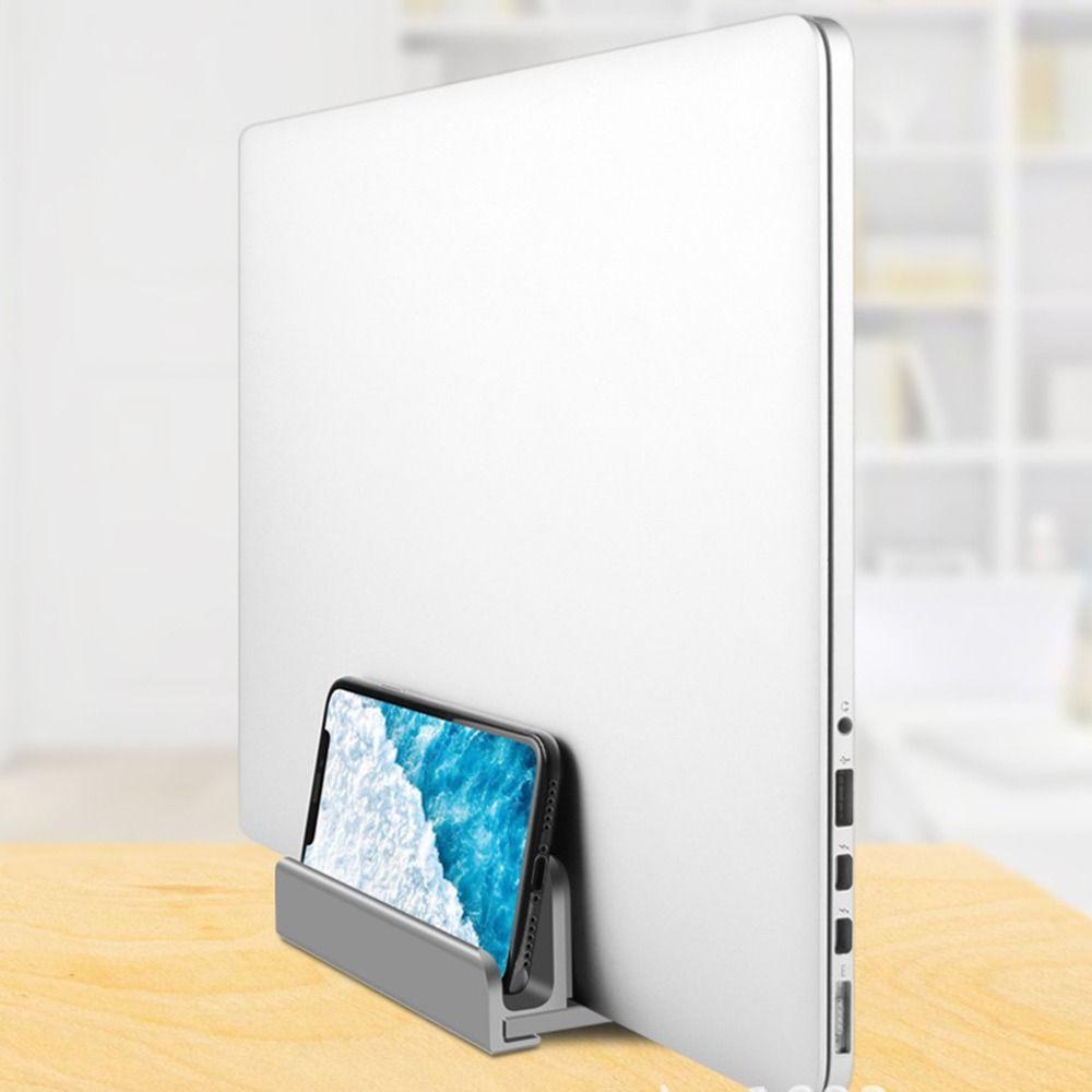 1/2/3 Slots Aluminum Laptops Holder Space-Saving Desktop Notebook Dock Vertical Laptop Stand  Phone