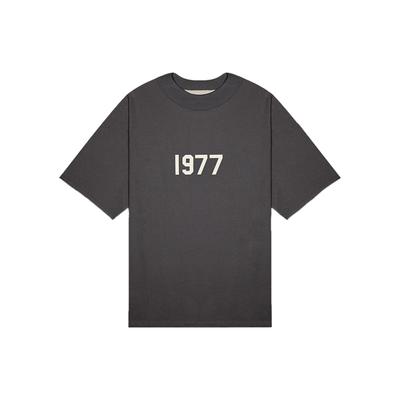 1977 Series Ss22 Kids Tee Iron Digital Flocking Round Neck Short Sleeve T-Shirt Kids Tops Black-Iron FOG-SS22-352