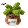 Fake Cactus Decoration Crochet Potted Plants, Handmade Knitted for Home Office Car Plant Decor Decoration, Decorative Plants Lasting Beauty,