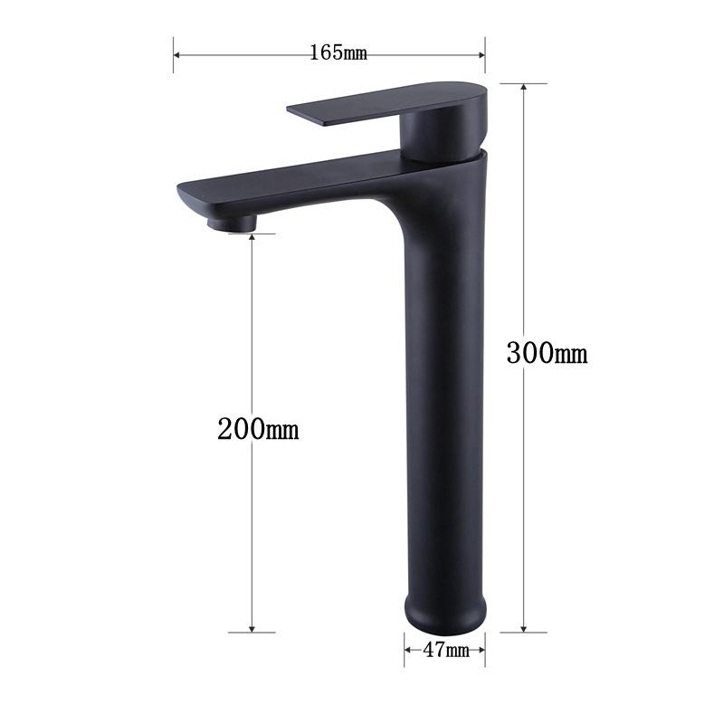 Factory Custom Design Heighten Basin Tap Hot and Cold Water Faucets Stainless Steel Tall Bathroom Basin Mixer Faucets