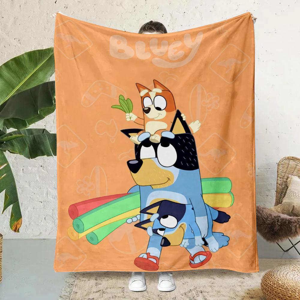 Cartoon B-Blueys Bandit-Chillis Pătură imprimată Pături pentru picnic Pătură caldă Pătură moale și confortabilă Acasă Călătorie Ziua de naștere
