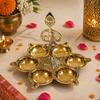 Lanteră Arumuga cu lance și Om pentru Murugan | Lampă Diya din Alamă Pură Premium – Sashti Pooja, Karthigai Deepam, Skanda Shasti