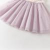 DAVE & BELLA Girls' Swan Print Mesh Princess Dress