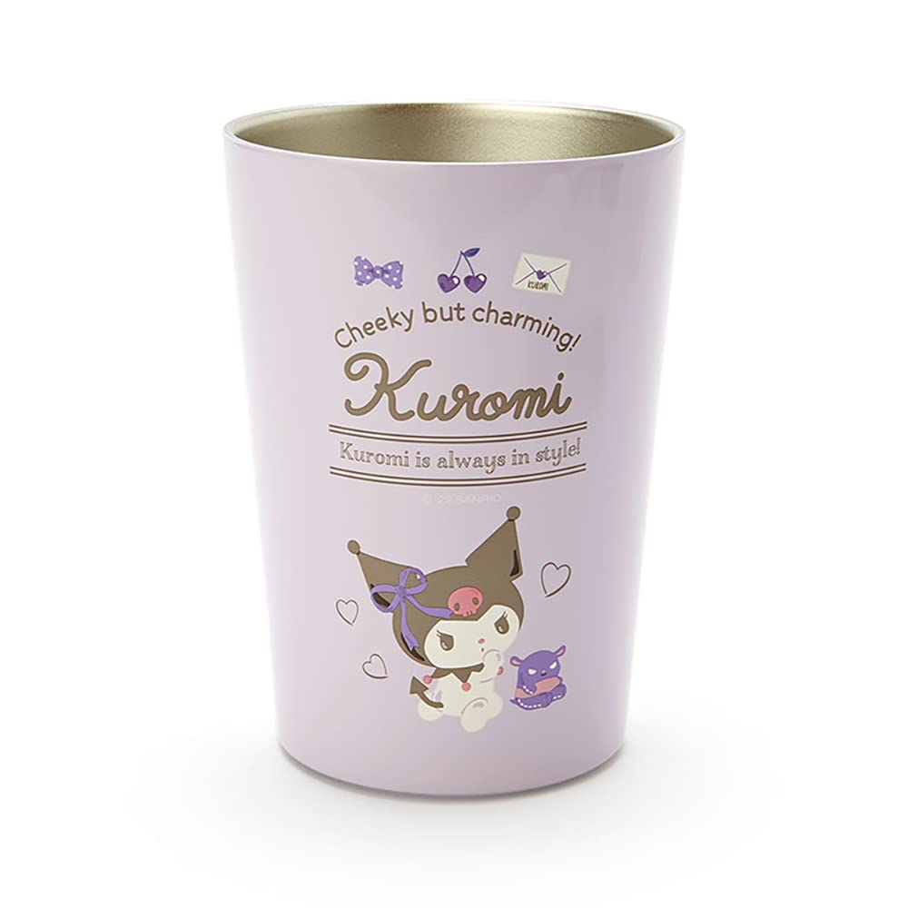 

Sanrio Stainless Steel Tumbler, 400ml, Purple, Vacuum-Stamped, Kuromi Character, 125229