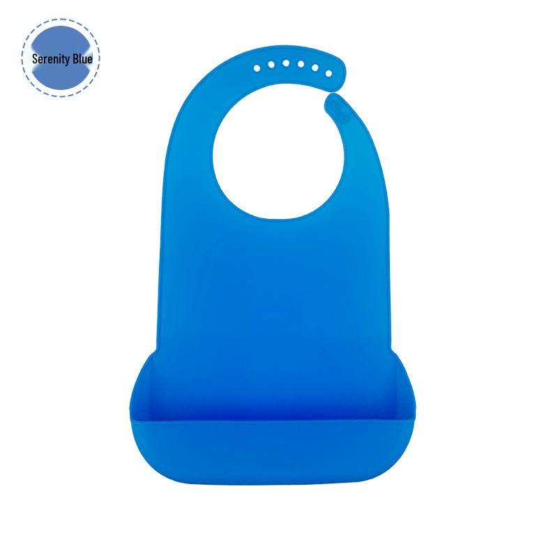 

«Силиконовый водонепроницаемый нагрудник для взрослых с 3D-карманом для риса, препятствующим протеканию»