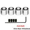 DSYCAR Anti-theft Valve Stem Caps for Cars, Trucks, Motorcycles Skull Style Tire Valve Dust Caps, Dustproof Seal Lock Tight Fit