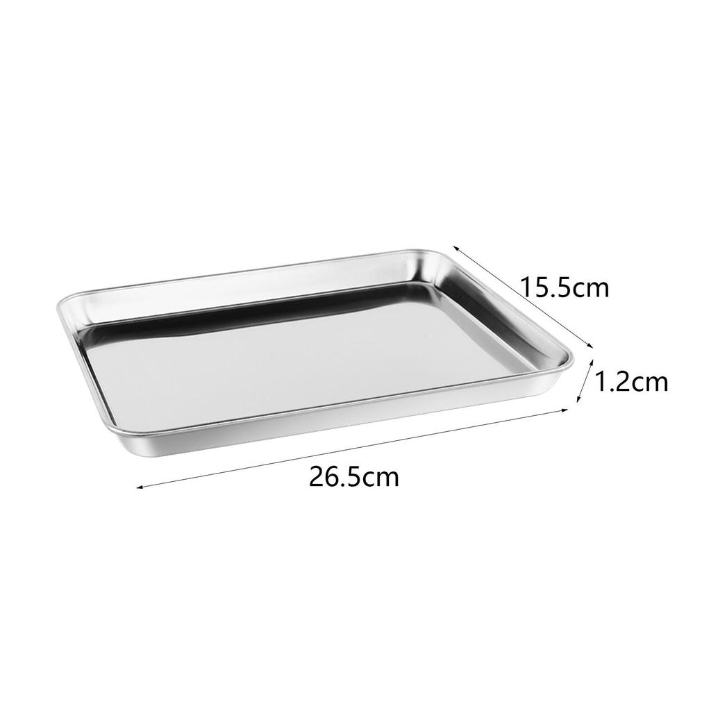 Stainless Steel Baking Tool Pastry Nonstick Easy to Clean Metal Pans Serving Platter Oven Baking Tray for Restaurant Party