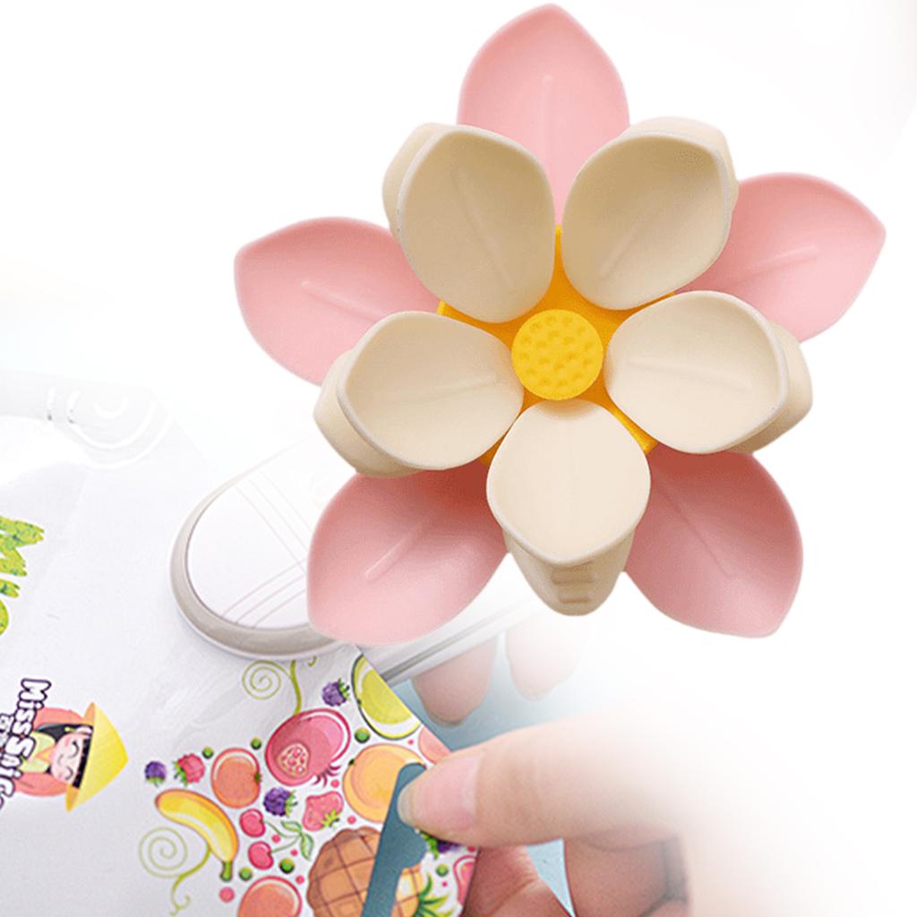 Food Clips for Food Storage Portable Snack Sealer for Restaurant Bakery Home Refrigerator Stickers Flower Shape Food Clips