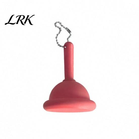 Creative Stress Reliever Plunger Shaped Clicker Fidget Keychain, 3D Printed Decompression Toy, Anxiety Relief Gadget Novelty Sensory Toy for красный