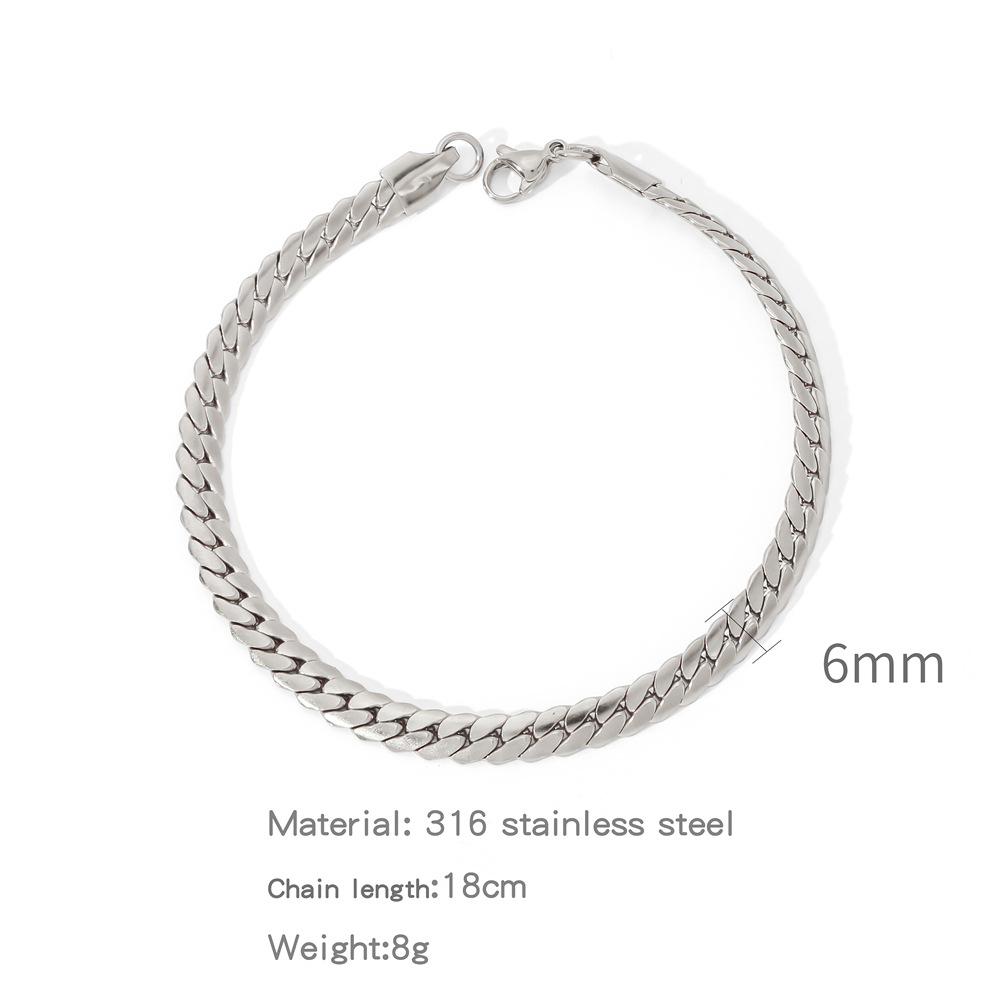 Titanstahl Europäisch-Amerikanisches Unisex Glattes Armband - Leichter Luxus Galvanisierter Schmuck