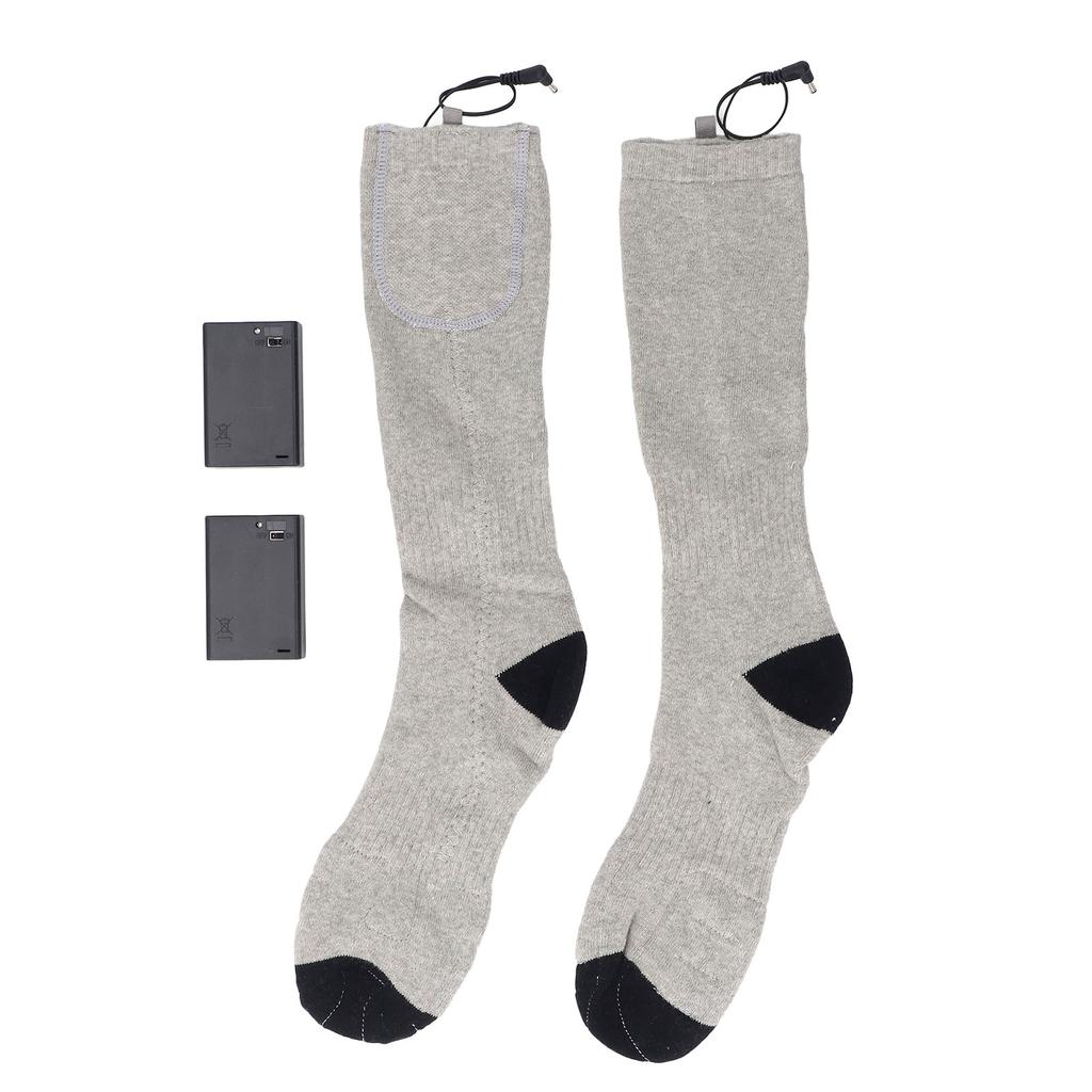 Electric Heated Socks Men Women Rechargeable 2 Sided Heating Washable Portable for Skiing Hiking