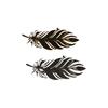 Metal Feather Pin Fashion Suit Collar Brooch Decoration Lapel Pins  Gifts